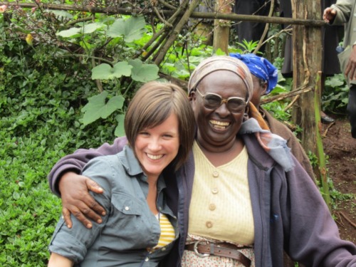 Jess visiting a coffee farm in Kenya